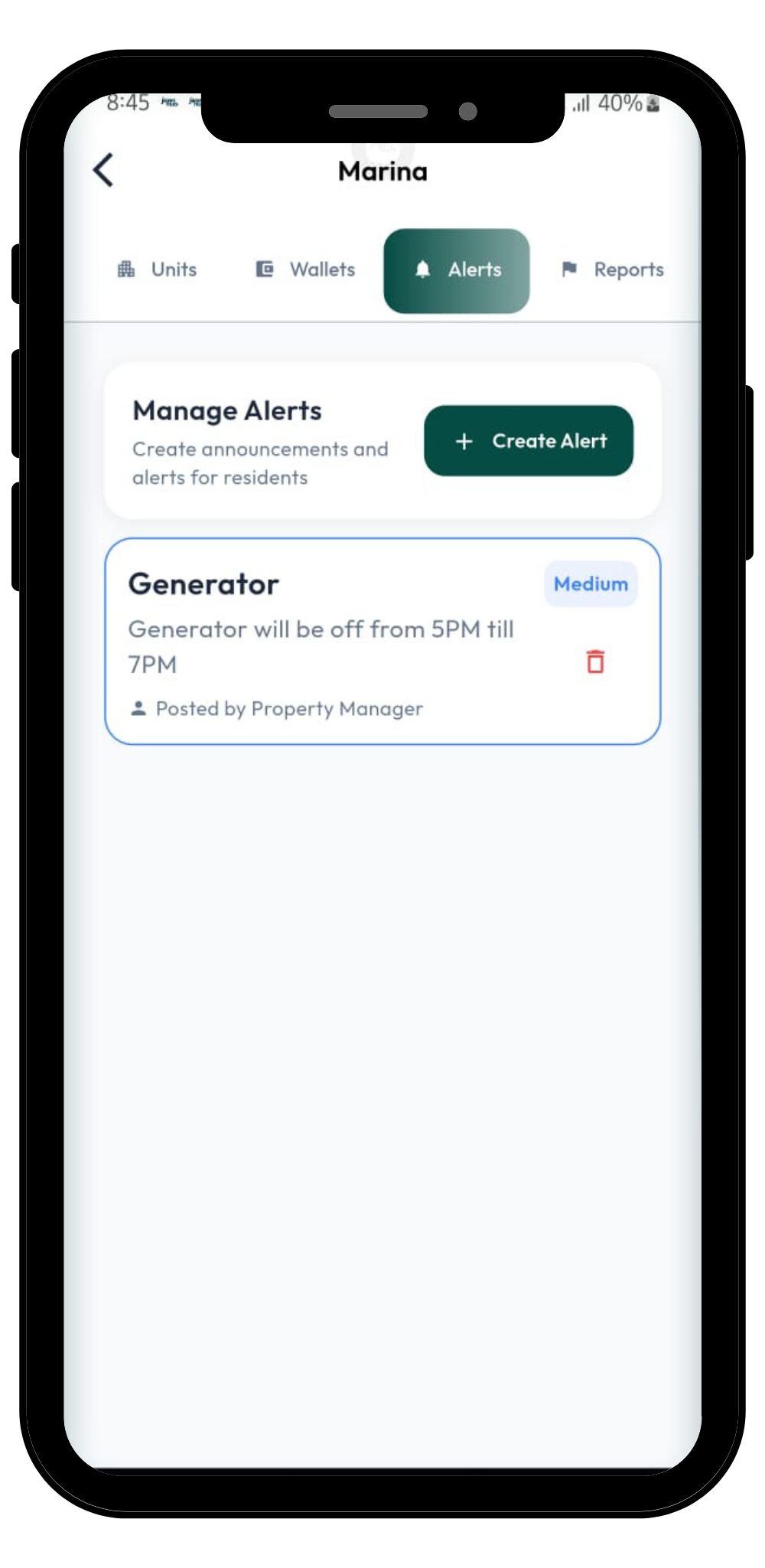 Alerts with priority levels